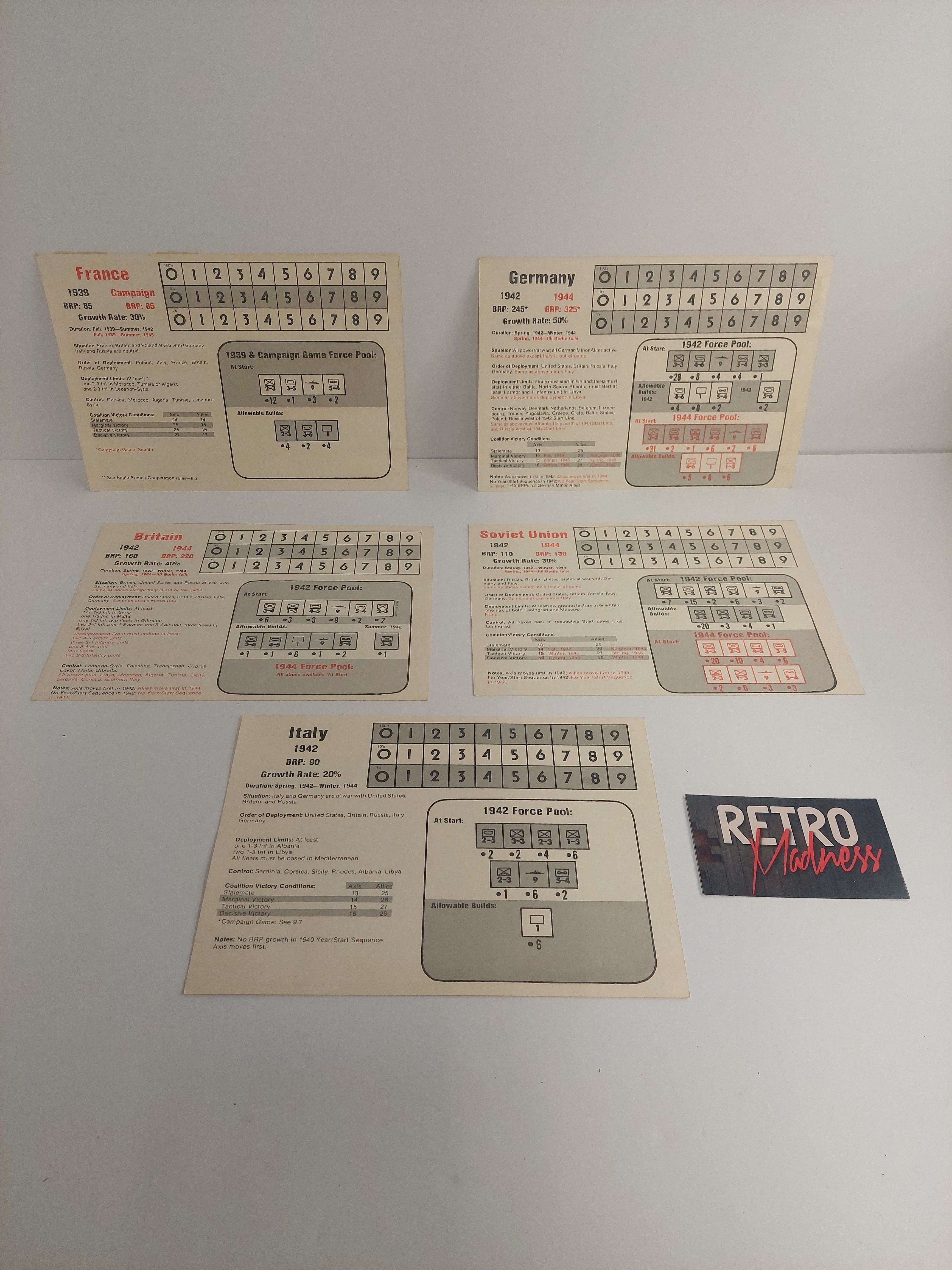 Vintage Rise and Decline of the Thrid Reich Bookcase Game