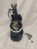 Disney Villains Maleficent Dragon Musical Snow Globe Damaged