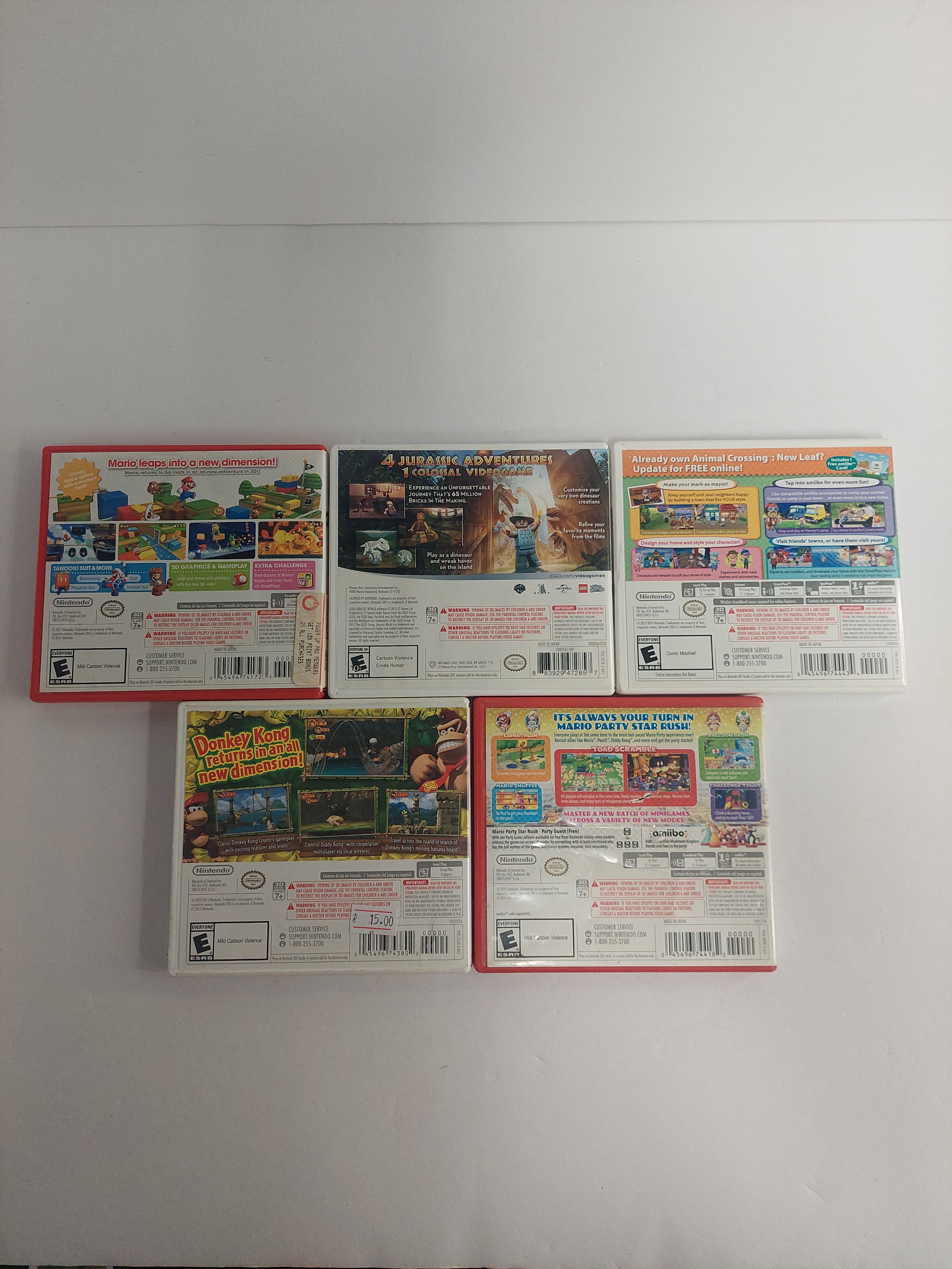 Nintendo 3DS Game Case No Games Lot of 5