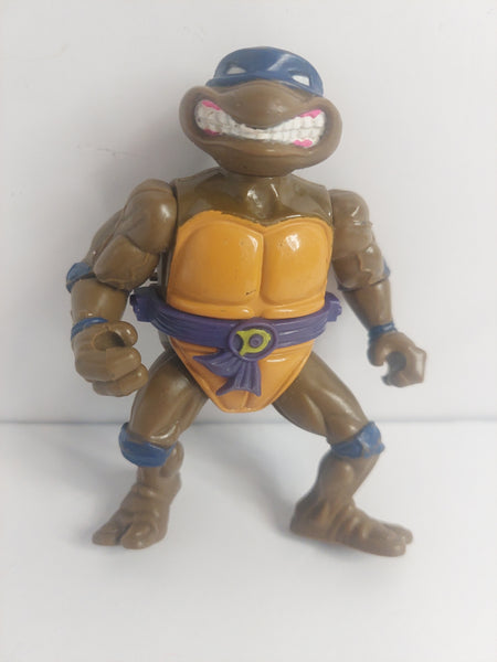 Vintage Teenage Mutant Ninja Turtles Storage Shell Donatello Figure Incomplete