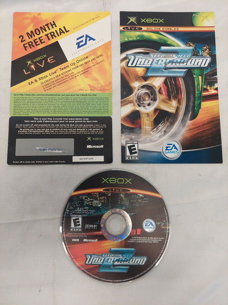 Xbox Live Need for Speed Underground 2 Video Game and Manual No Case