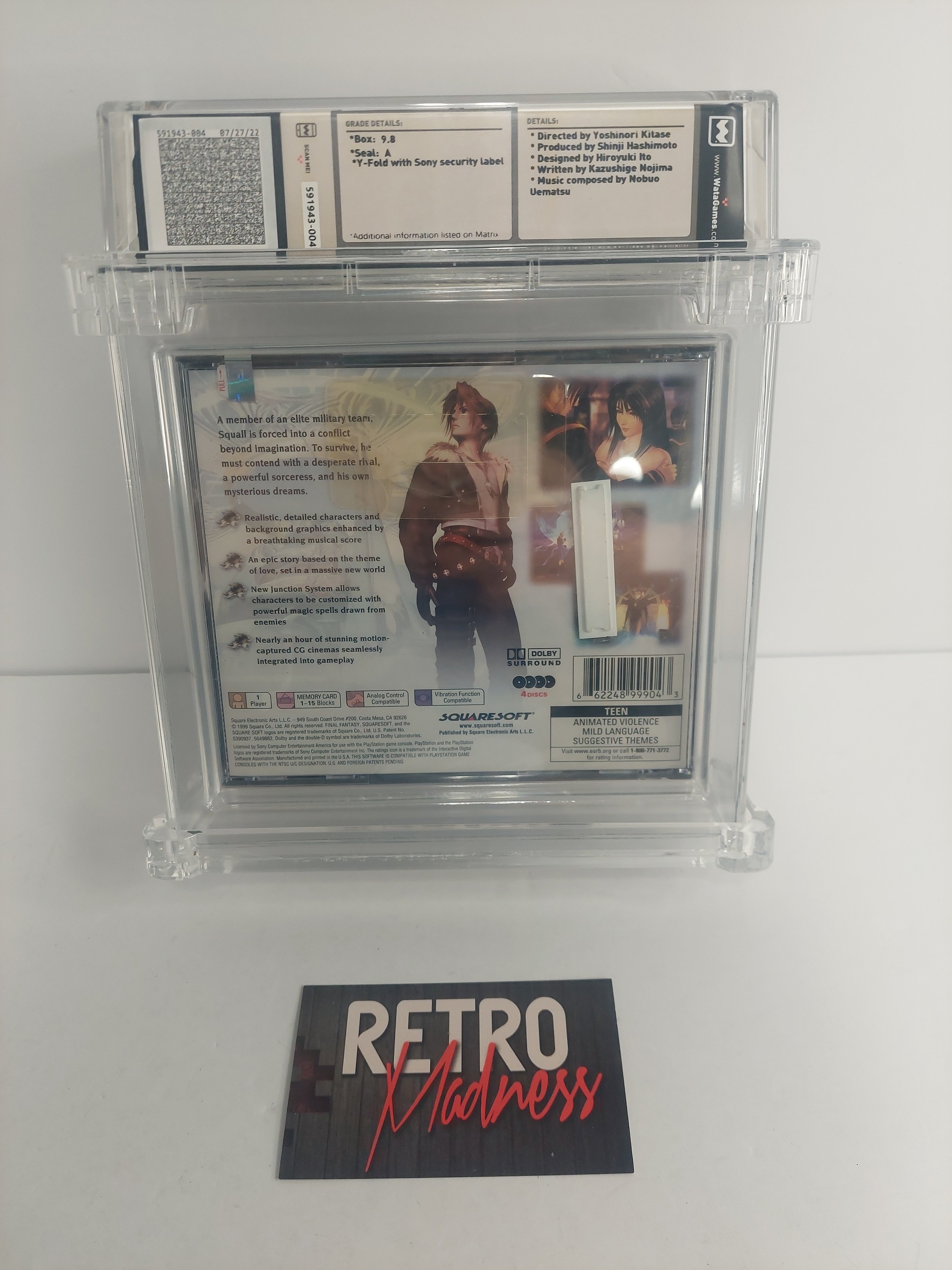 WATA Graded Sealed PlayStation Final Fantasy VIII Graded 9.8