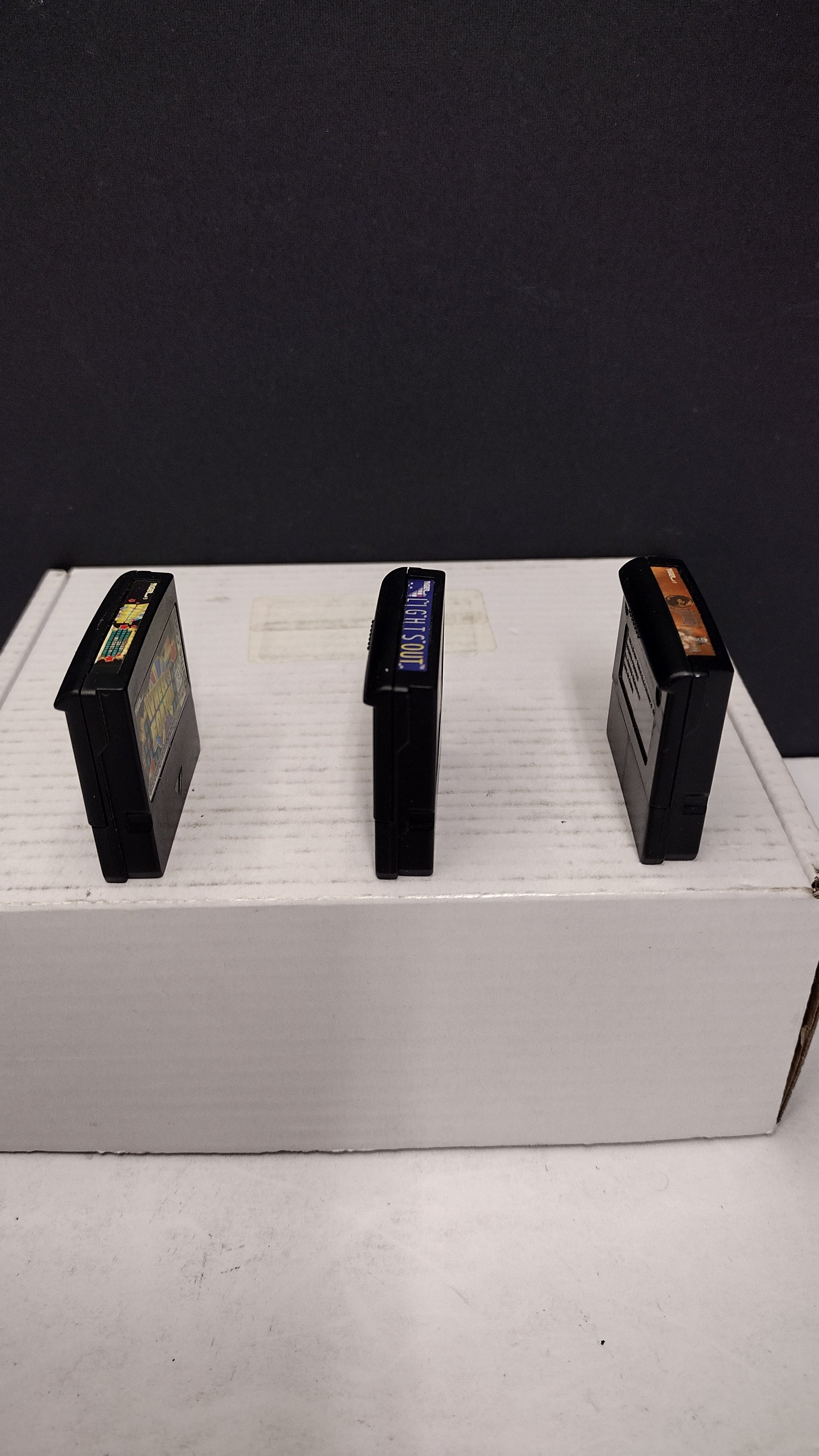 Vintage 1997 Tiger Electronics Game.com 3-Game Cartridge Lot (Mortal Kombat Trilogy, Lights Out, & Wheel of Fortune) - Tested & Working
