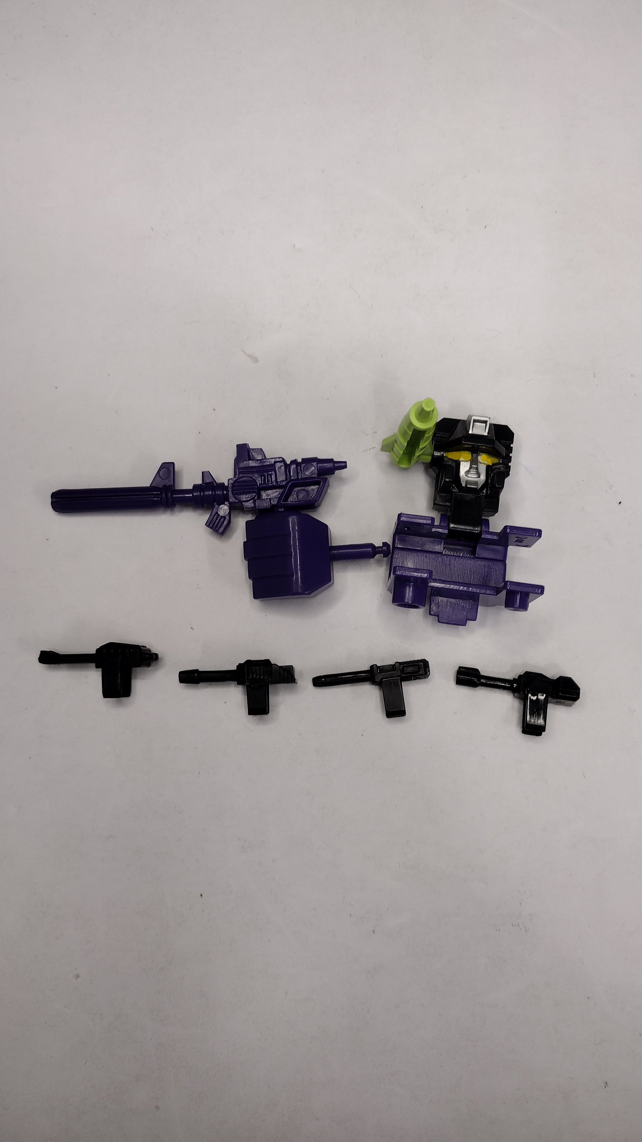Vintage 1985 Hasbro G1 Transformers Devastator Parts Lot with Original 2-Sided Brochure Poster