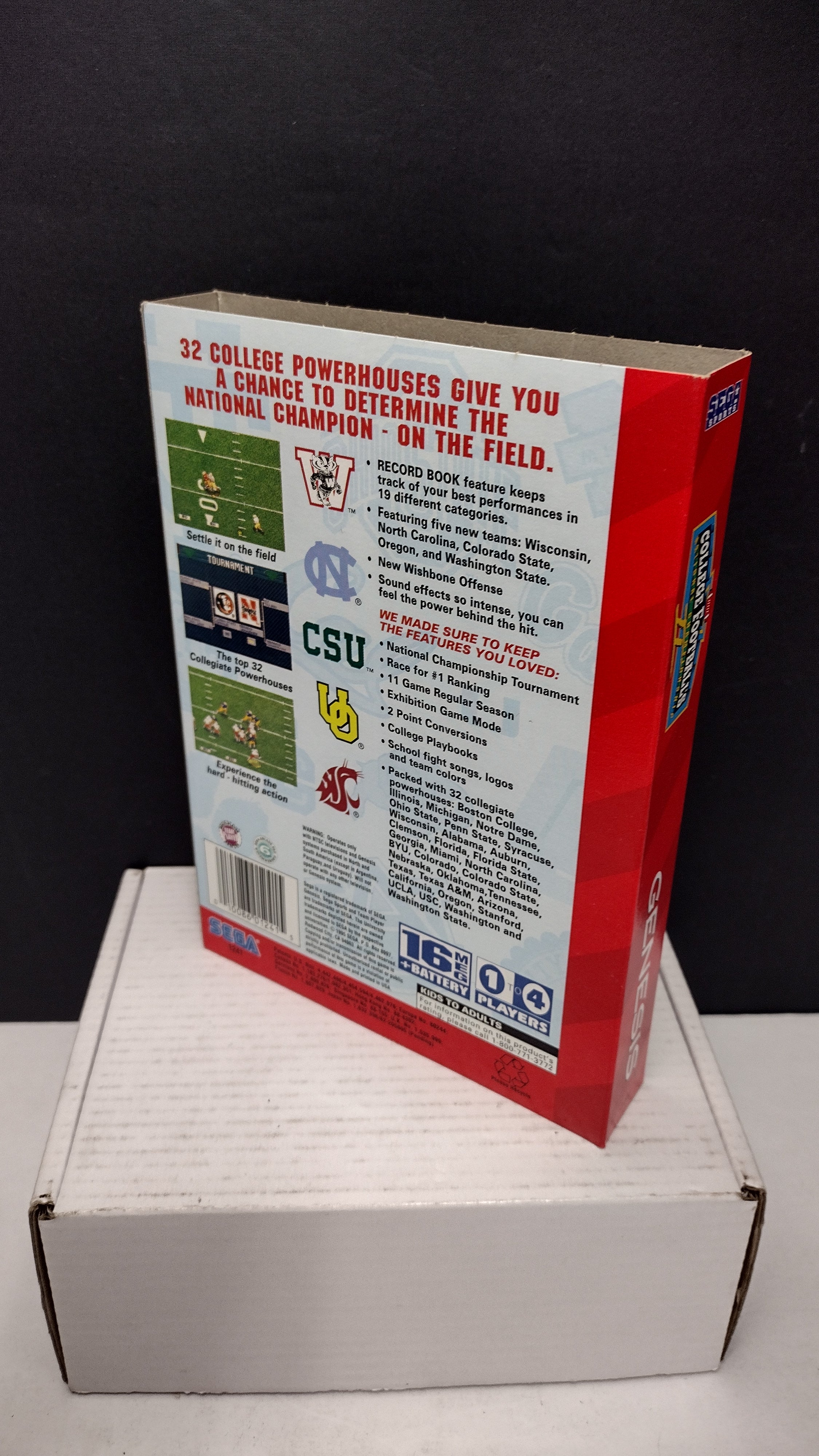 Vintage 1995 Sega Genesis College Football's National Championship II (Original Box & Manual Only - No Game)