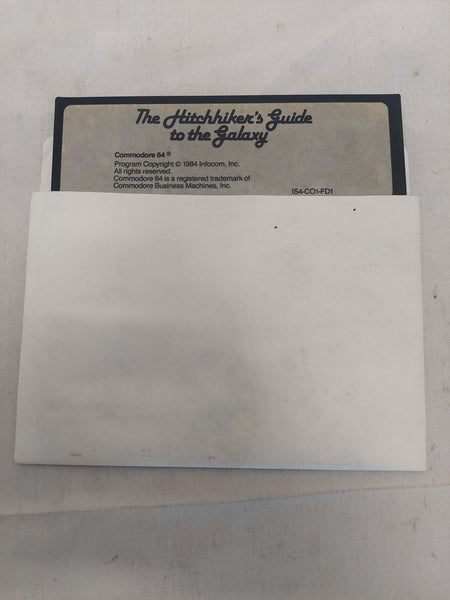 Commodore 64 The Hitchhiker's Guide to the Galaxy Floppy Disk Untested