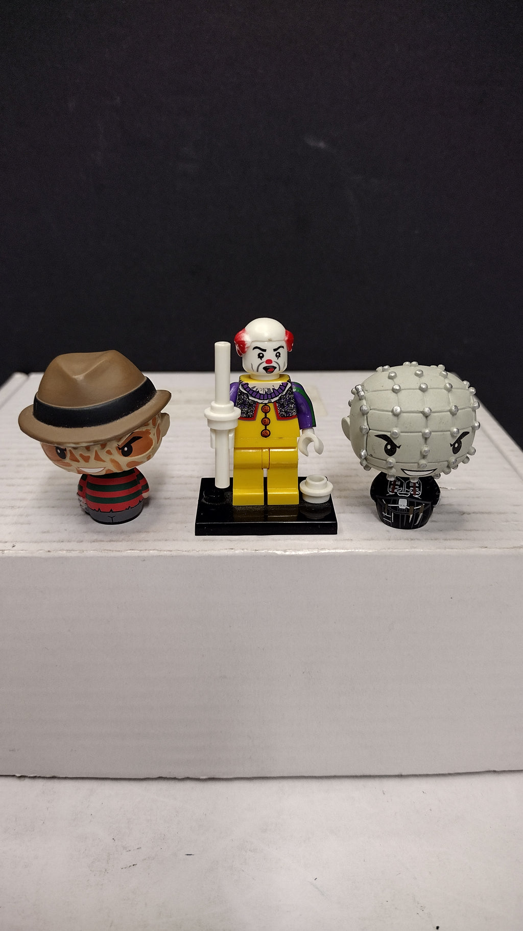 Funko Pint Size Heroes Horror Lot - Pinhead & Freddy Krueger + Custom Pennywise Mini-Figure (Loose)