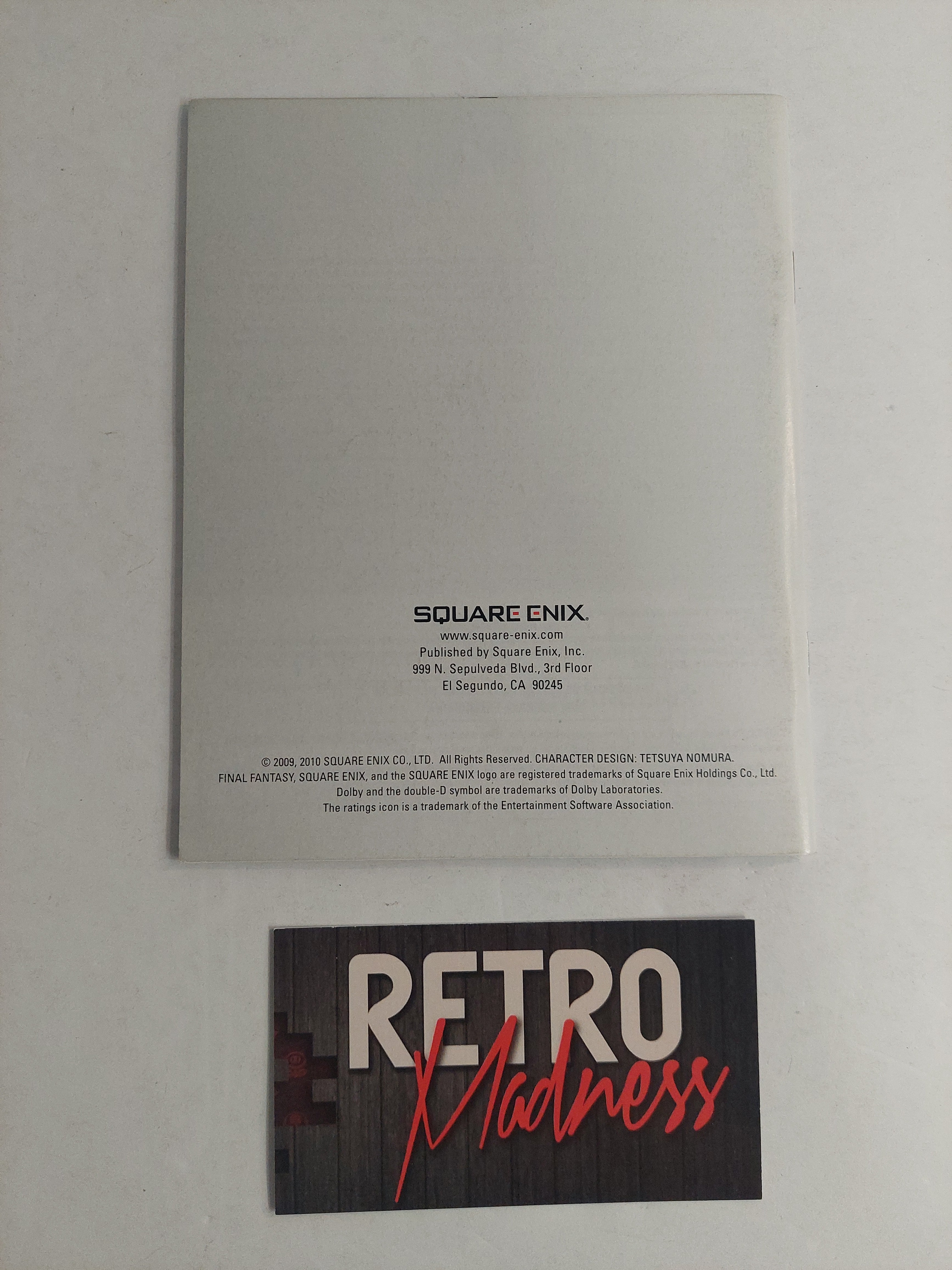 Sony PlayStation 3 PS3 Final Fantasy XIII Manual Instruction Booklet