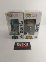 Funko Pop Marvel Captain Marvel Yon-Rogg 429 and Talos 431 Lot