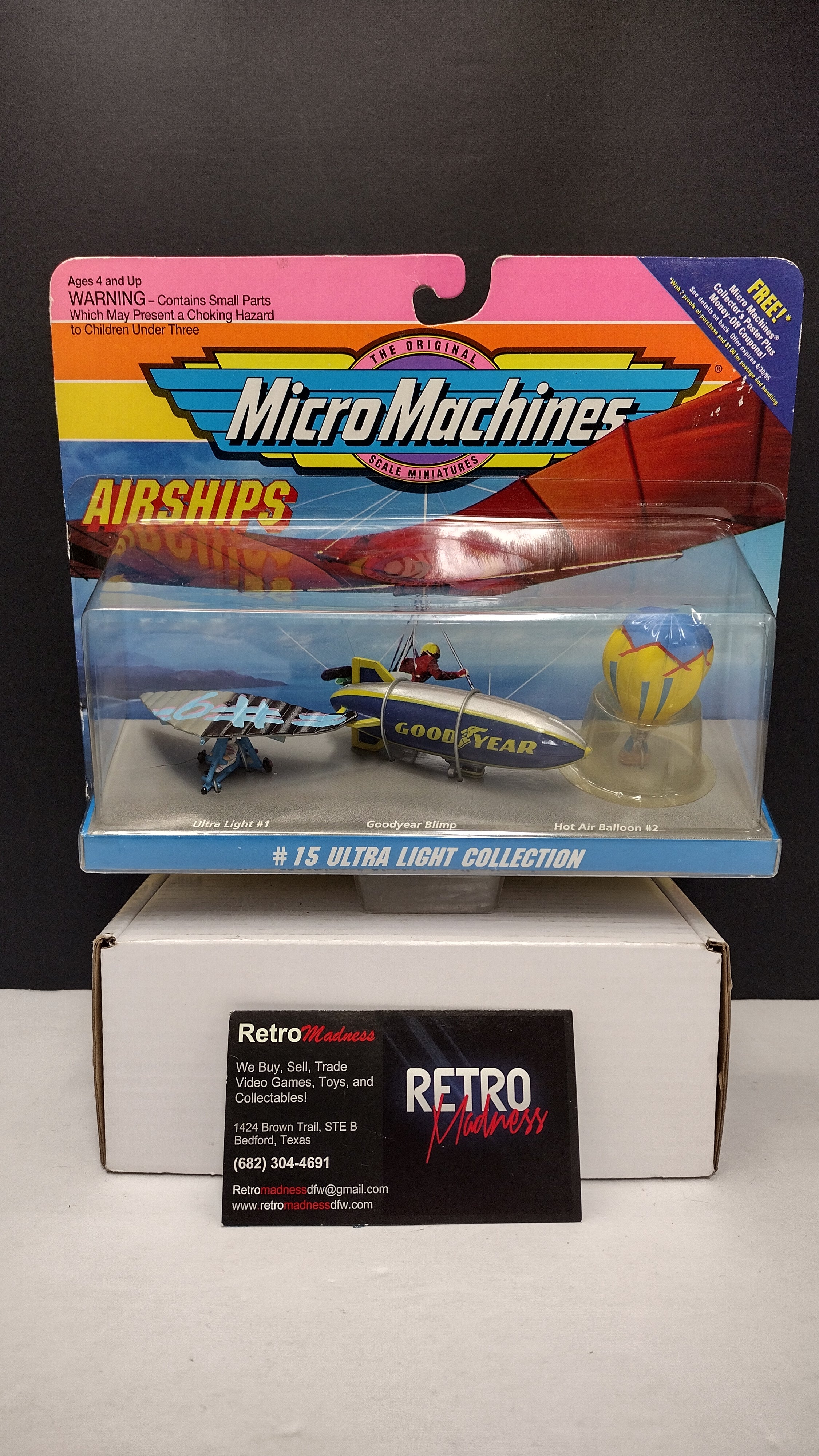 1993 Micro Machines Airships #15 Ultra-Light Collection NIB (Goodyear Blimp)
