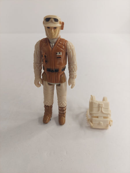 Vintage 1980 Star Wars Hoth Rebel Soldier 3.75" Figure with Backpack No Gun