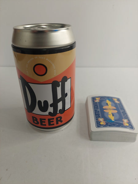 The Simpsons Playing Card Deck in Duff Beer Can