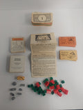 Vintage Monopoly Game Playing Pieces and Instructions