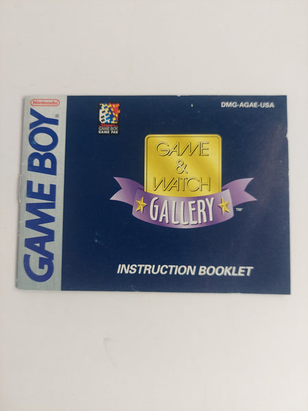 Nintendo Game Boy Game & Watch Gallery Instruction Booklet Manual ONLY
