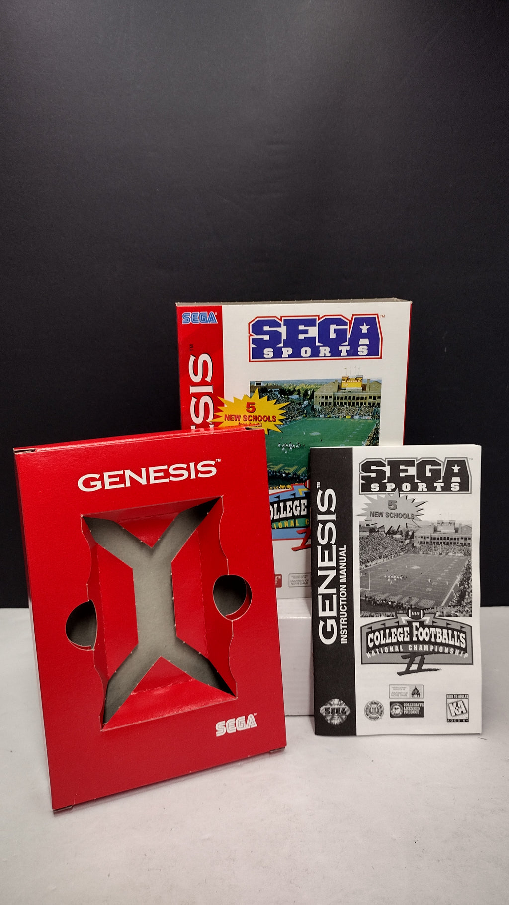 Vintage 1995 Sega Genesis College Football's National Championship II (Original Box & Manual Only - No Game)