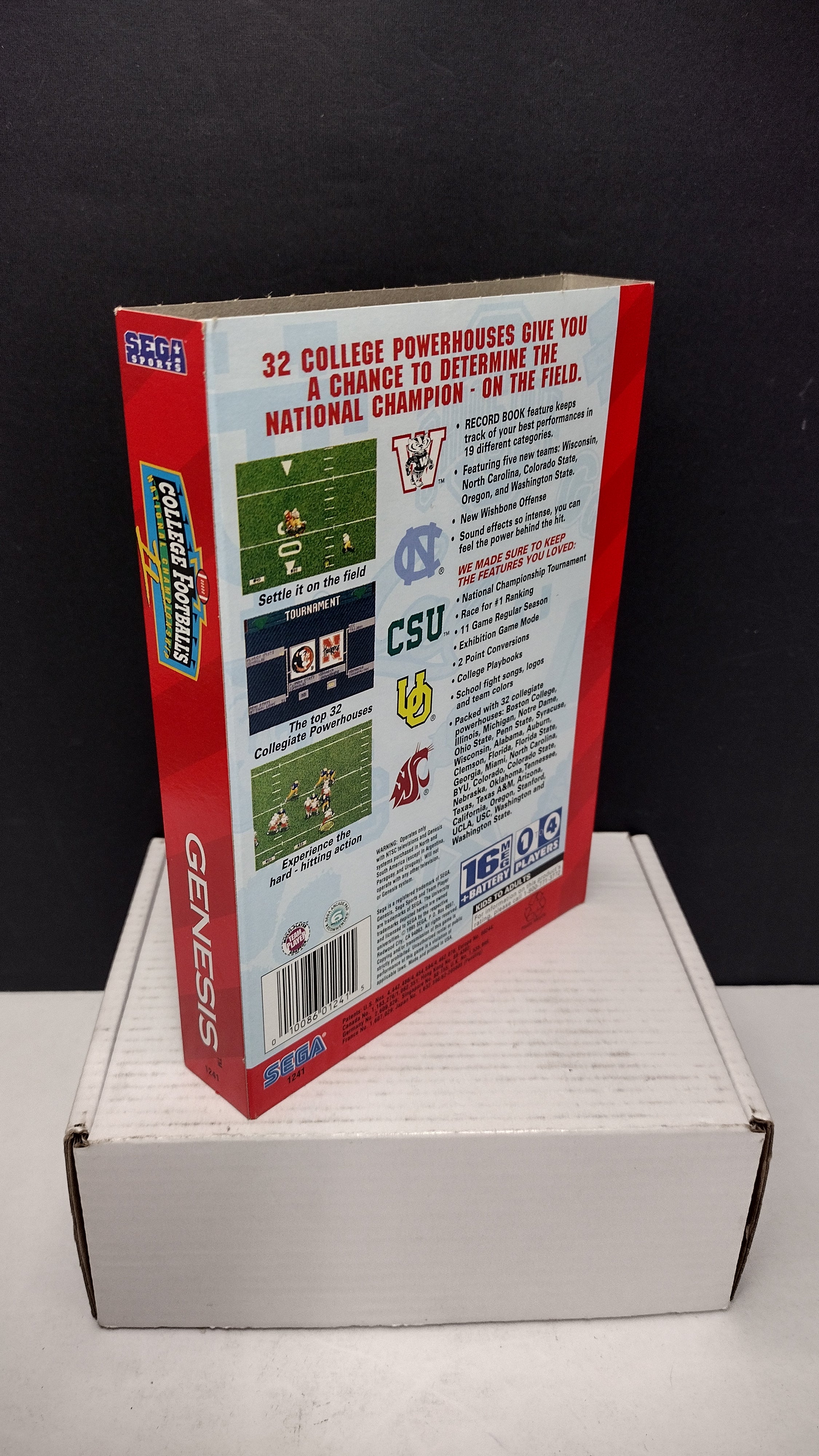 Vintage 1995 Sega Genesis College Football's National Championship II (Original Box & Manual Only - No Game)