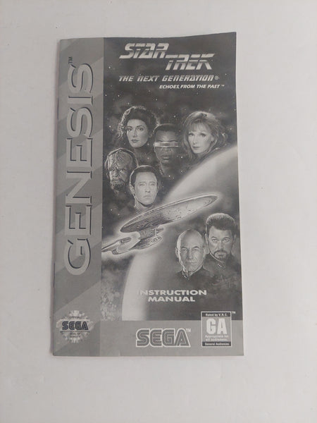 Sega Genesis Star Trek The Next Generation Manual Instruction Booklet