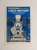 Intellivision 1981 Loco-Motion Manual Cartridge Instructions