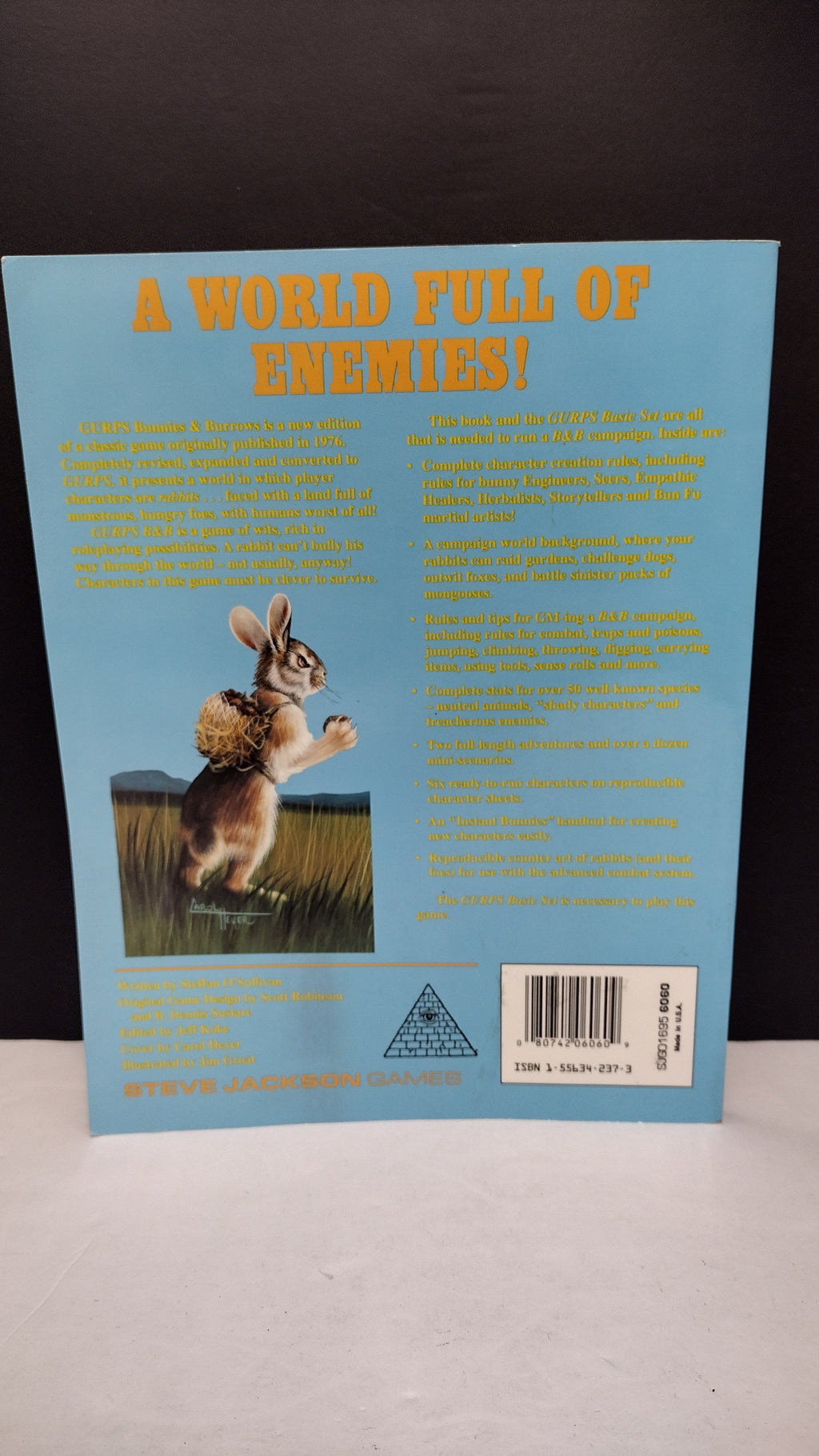 Vintage 1992 Steve Jackson Games GURPS Bunnies & Burrows 1st Edition (RPG Module - Excellent Condition)