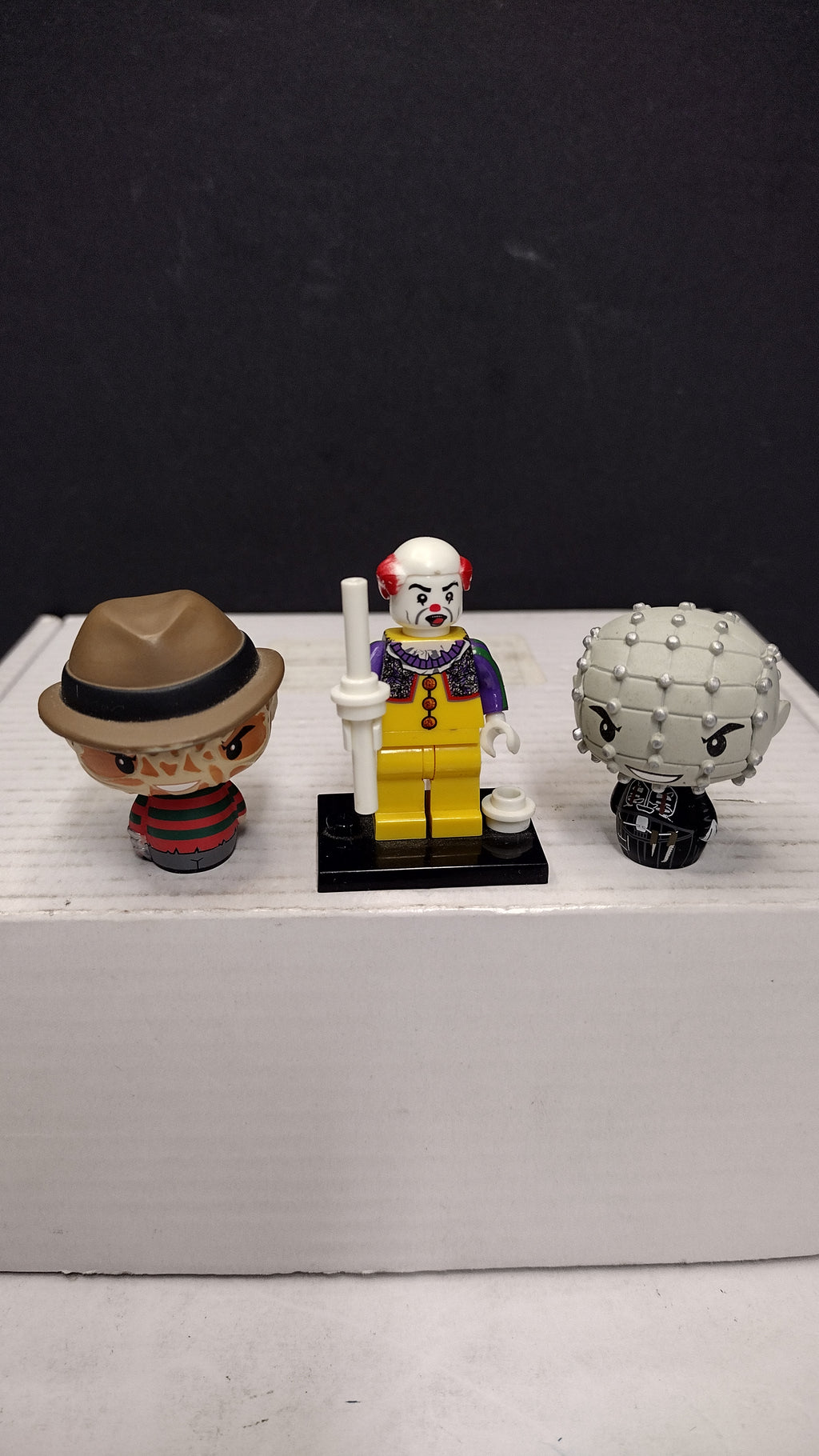 Funko Pint Size Heroes Horror Lot - Pinhead & Freddy Krueger + Custom Pennywise Mini-Figure (Loose)