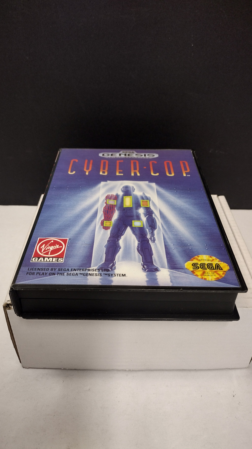 Sega Genesis Cyber Cop Original Hard Shell Case ONLY (No Game / No Manual)