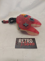 Nintendo 64 N64 Red and Clear Wired Controller Tested