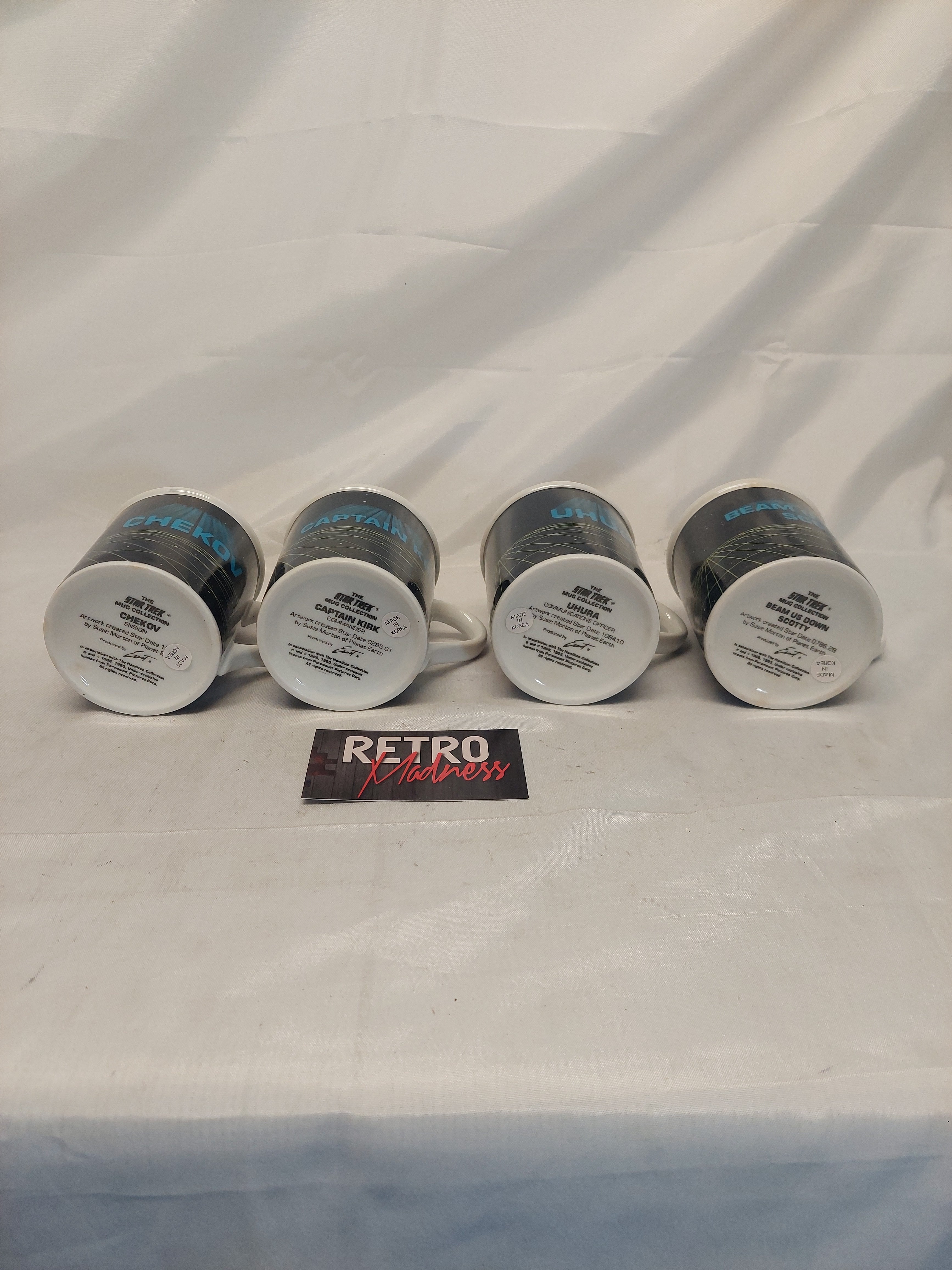 Vintage Hamilton Collection Star Trek 4 Coffee Mugs Lot A