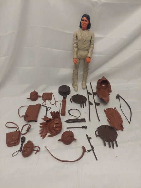 Vintage Marx Geronimo Johnny West 12" Figure with Accessories