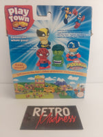 Marvel Spider-Man & Friends Wolverine & Captain America Play Town Wooden Figures
