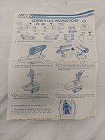 Vintage 1983 G.I. Joe Cobra H.I.S.S. Instructions Blueprint