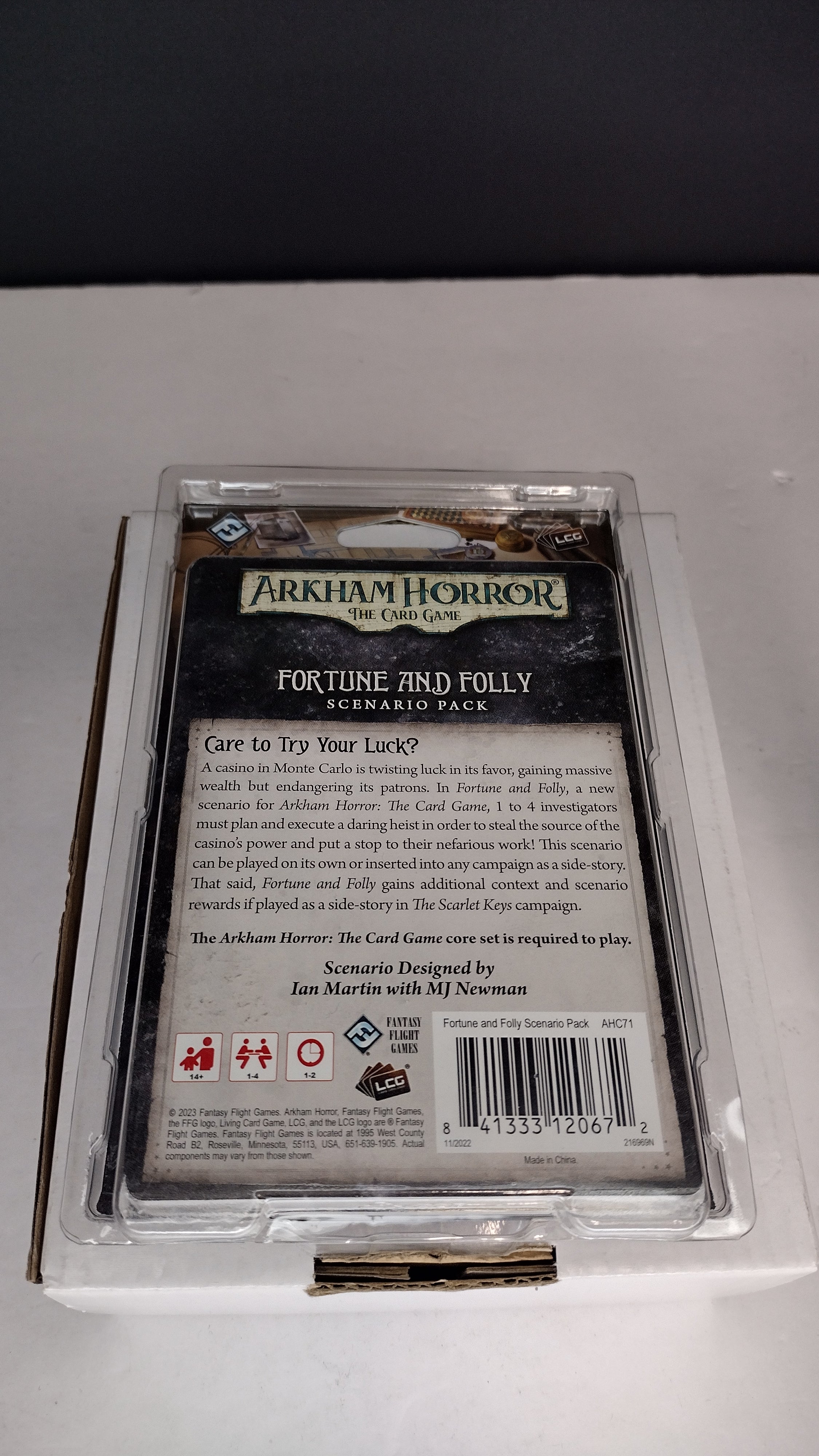 Arkham Horror: The Card Game Fortune and Folly Scenario Pack - Unplayed and Unopened