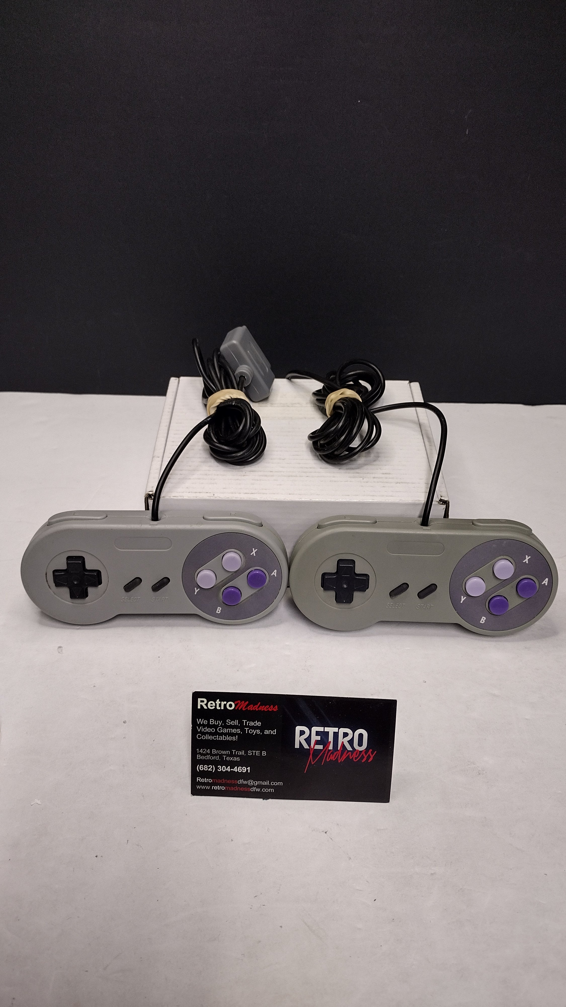 Lot of 2 Third-Party SNS-005 Style Super Nintendo SNES Controllers (Loose - Tested & Working)