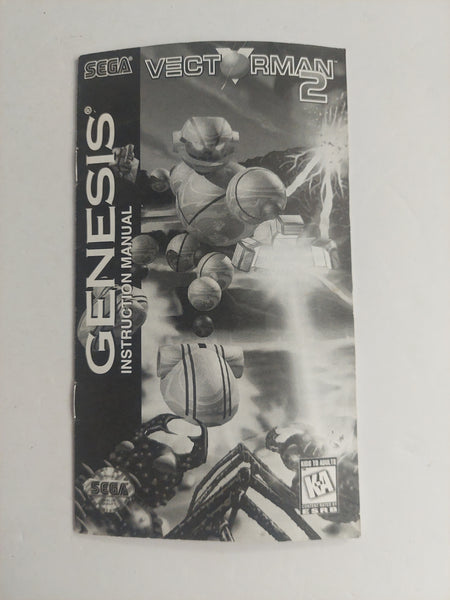 Sega Genesis Vectorman 2 Manual Instruction Booklet ONLY