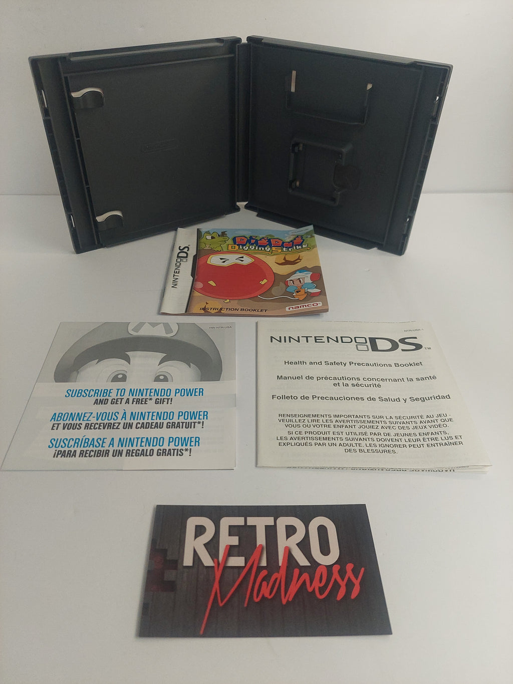 Nintendo DS Dig Dug Digging Strike Case, Manual and Inserts ONLY No Game