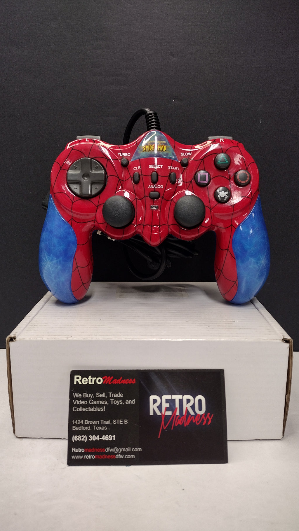 Naki Ultimate Spider-Man Wired Controller for Sony PlayStation 2 PS2 (Model 78500 - Tested & Fully Working)