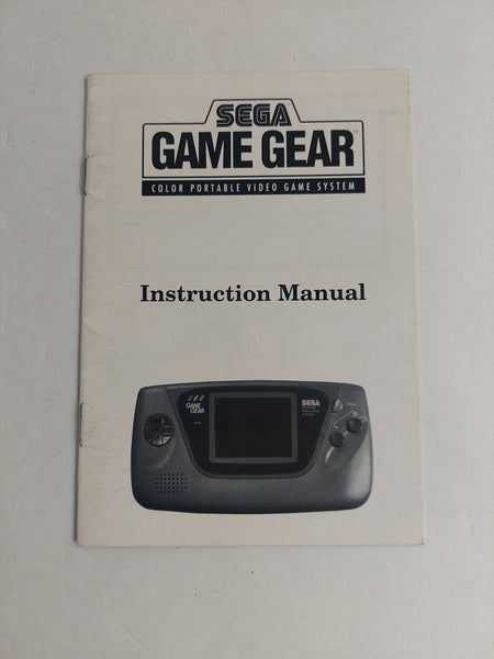 Sega Game Gear Instruction Manual ONLY
