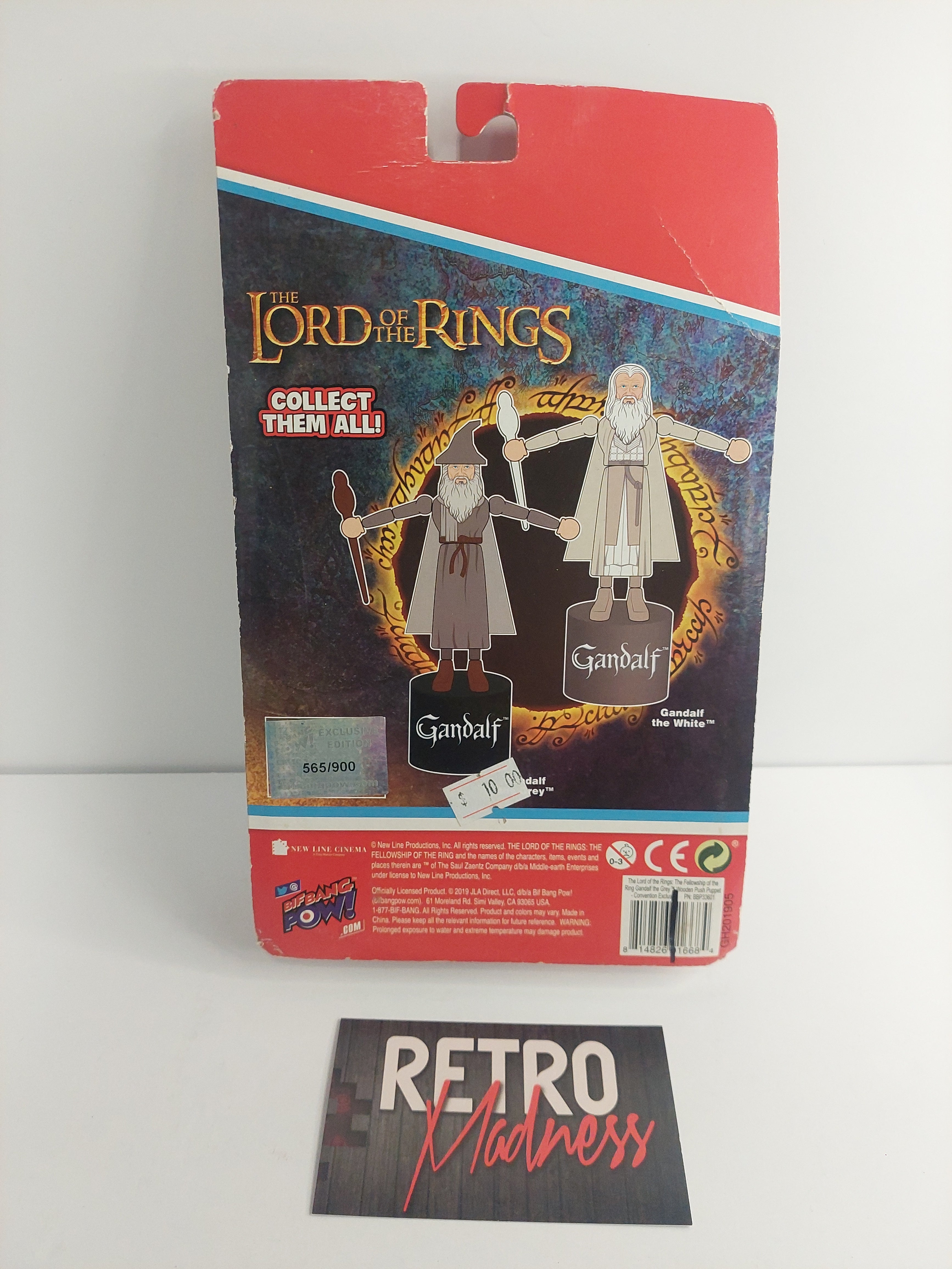 The Lord of the Rings Gandalf the Grey Wooden Push Puppet EE