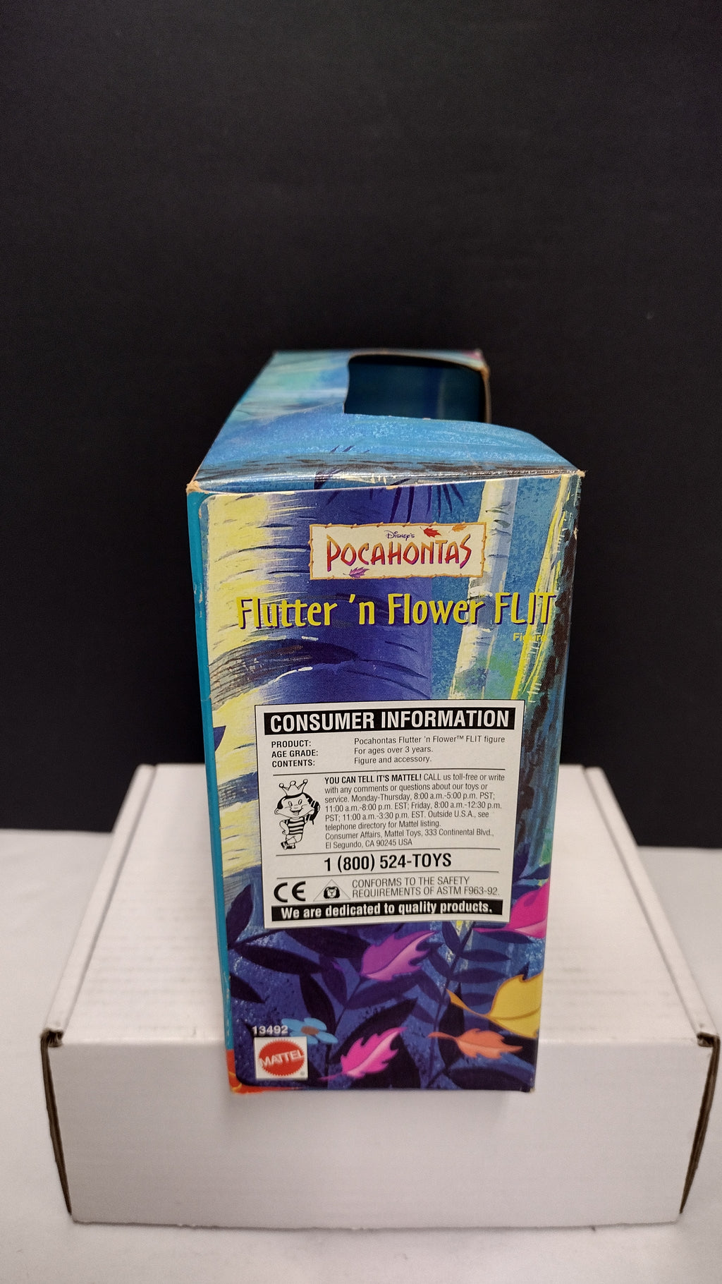 Vintage 1995 Mattel Disney’s Pocahontas: "Flutter 'N FLower" Flit Action Figure – Brand New / Factory Sealed (Slight Card Bowing)
