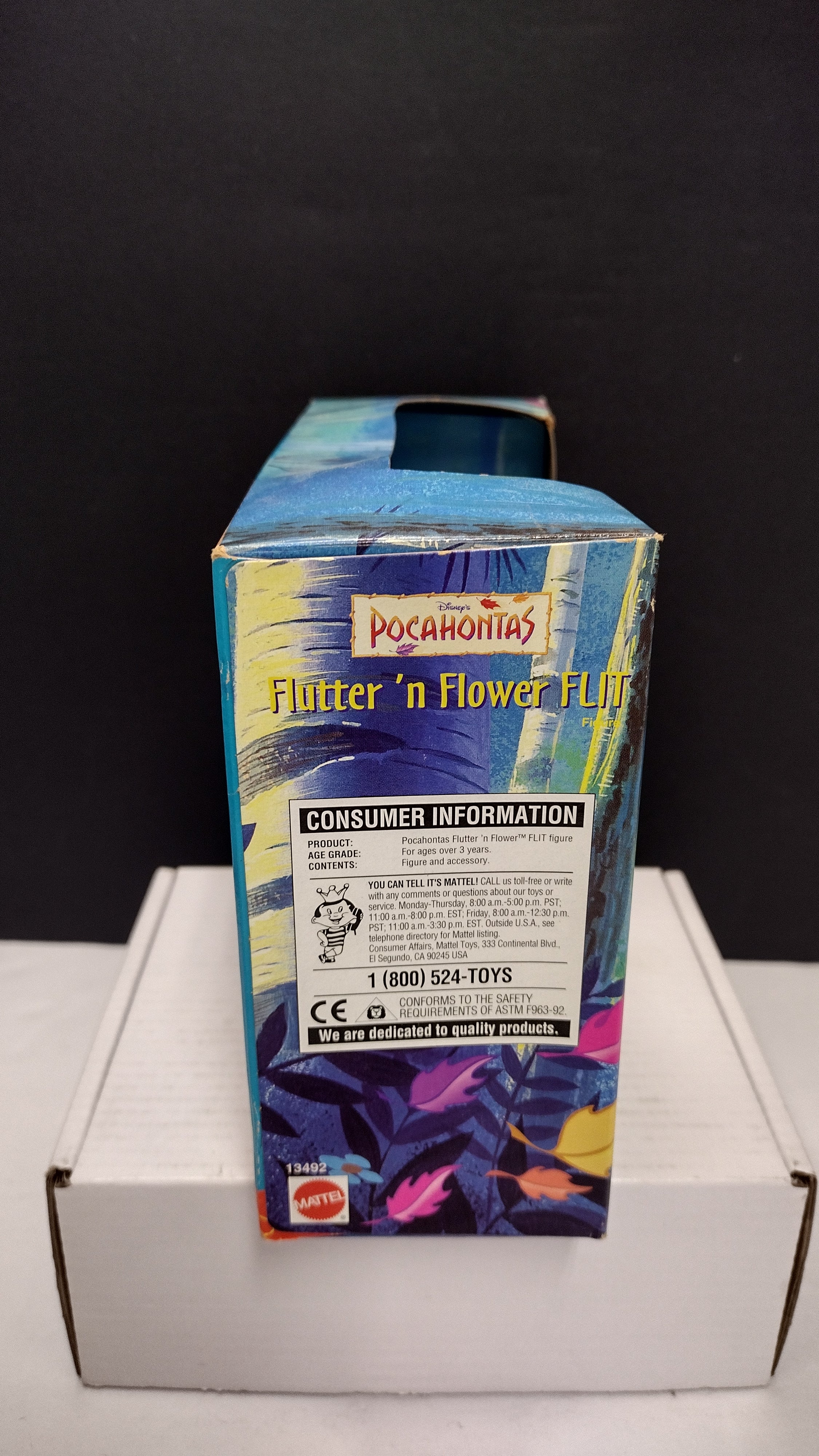Vintage 1995 Mattel Disney’s Pocahontas: "Flutter 'N FLower" Flit Action Figure – Brand New / Factory Sealed (Slight Card Bowing)