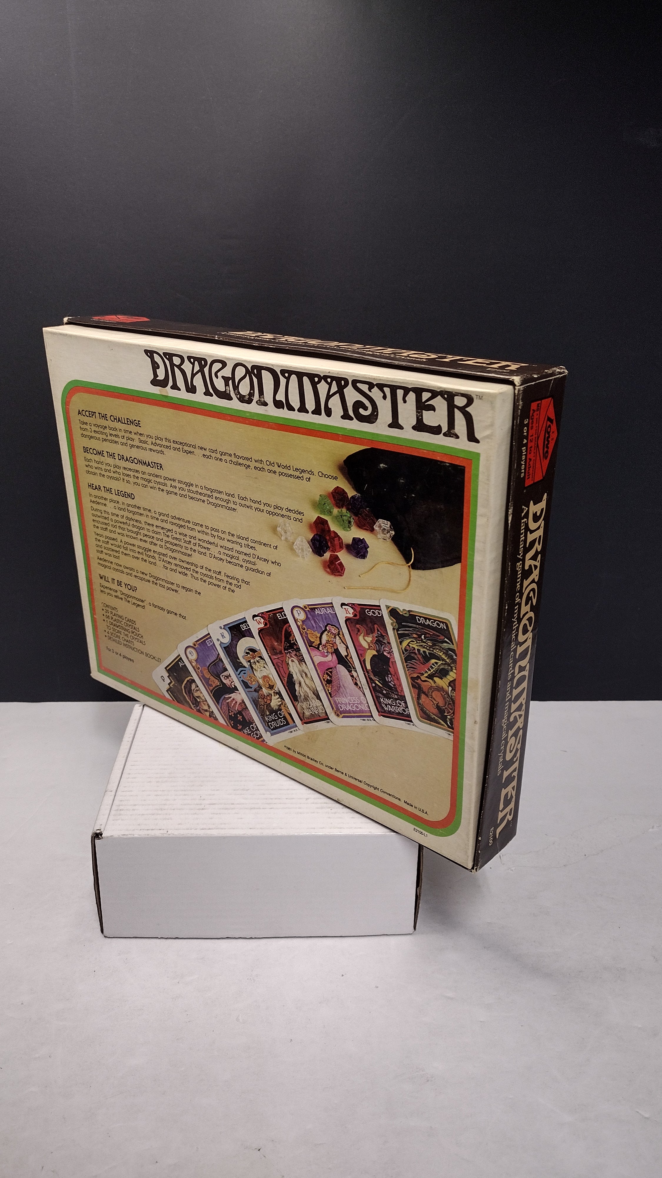 Vintage 1981 Milton Bradley E.S. Lowe Dragonmaster Card Game (100% Complete with Crystals & Manual)