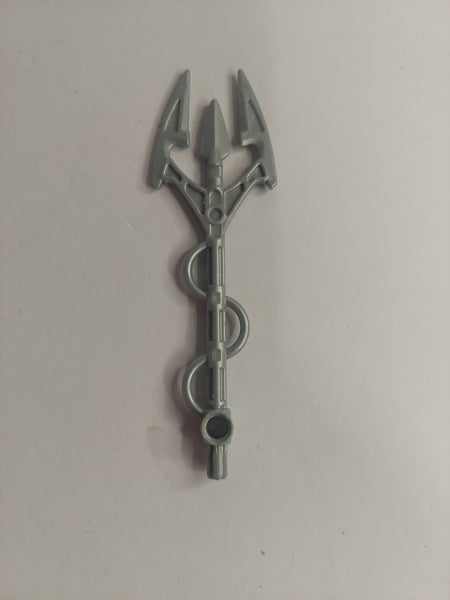 LEGO Bionicle Part Gray Vapor Trident Weapon ONLY