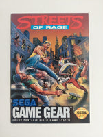 Sega Game Gear Streets of Rage Manual ONLY