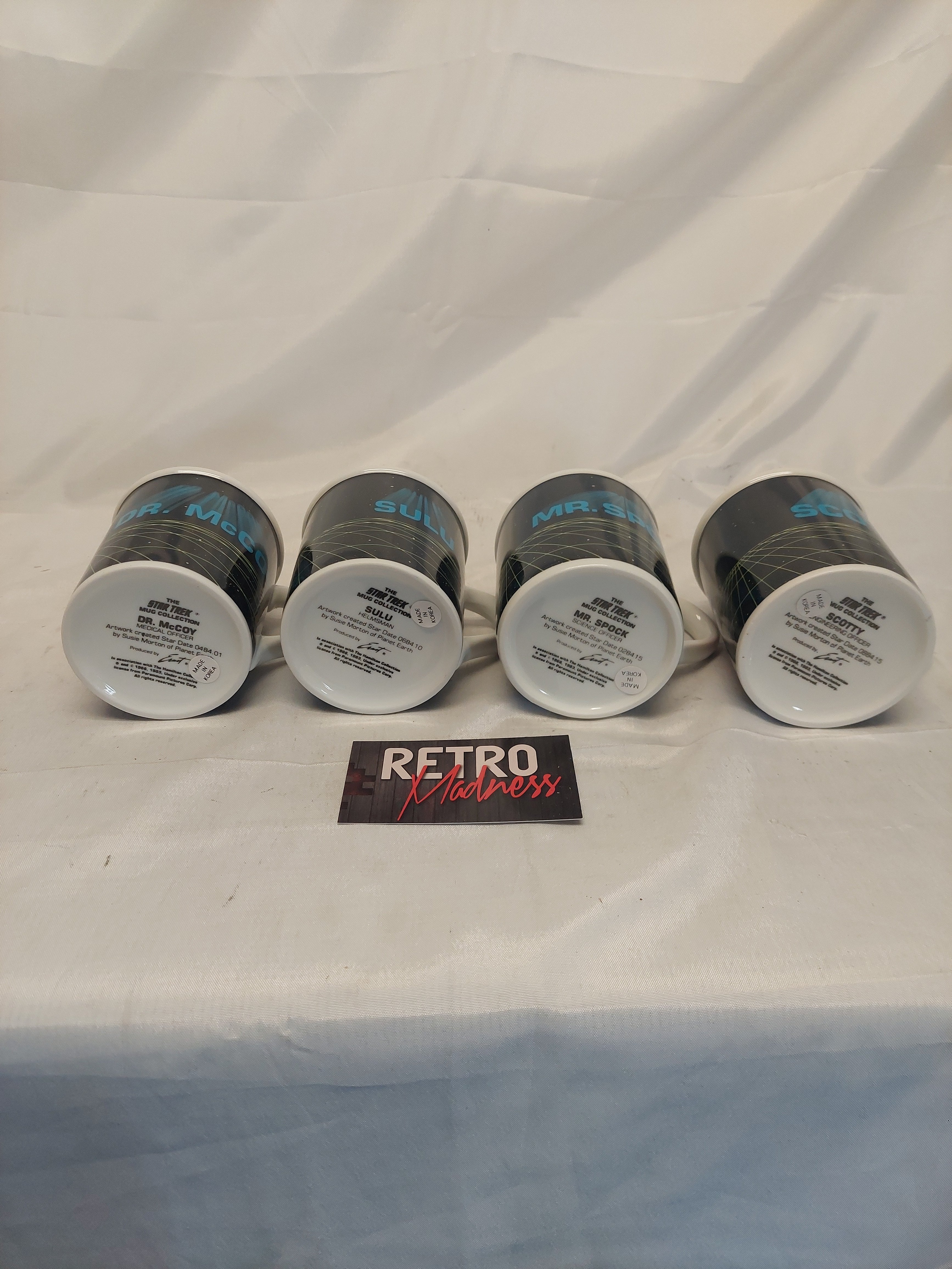 Vintage Hamilton Collection Star Trek 4 Coffee Mugs Lot B