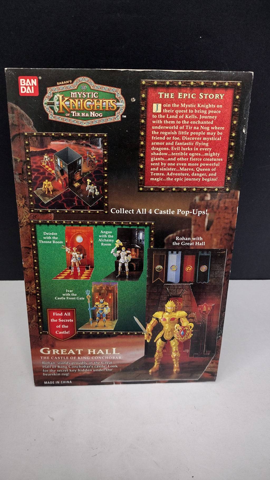 Vintage 1998 Saban's Bandai Mystic Knights of Tir Na Nog Rohan (Loose with Great Hall Castle Pop-Up)