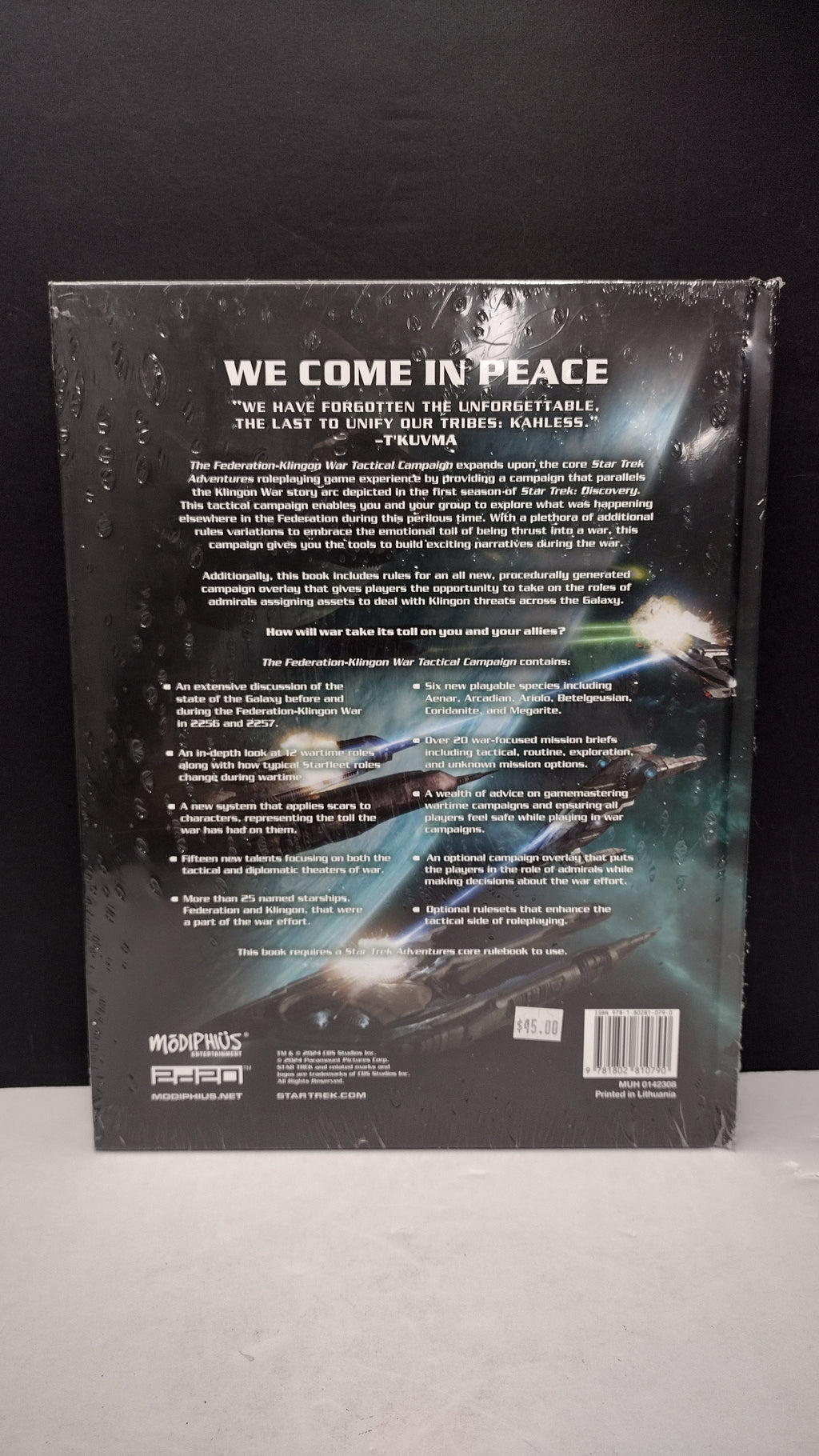 Star Trek Adventures: The Federation-Klingon War Tactical Campaign Hardcover (Modiphius - Brand New & Factory Sealed)