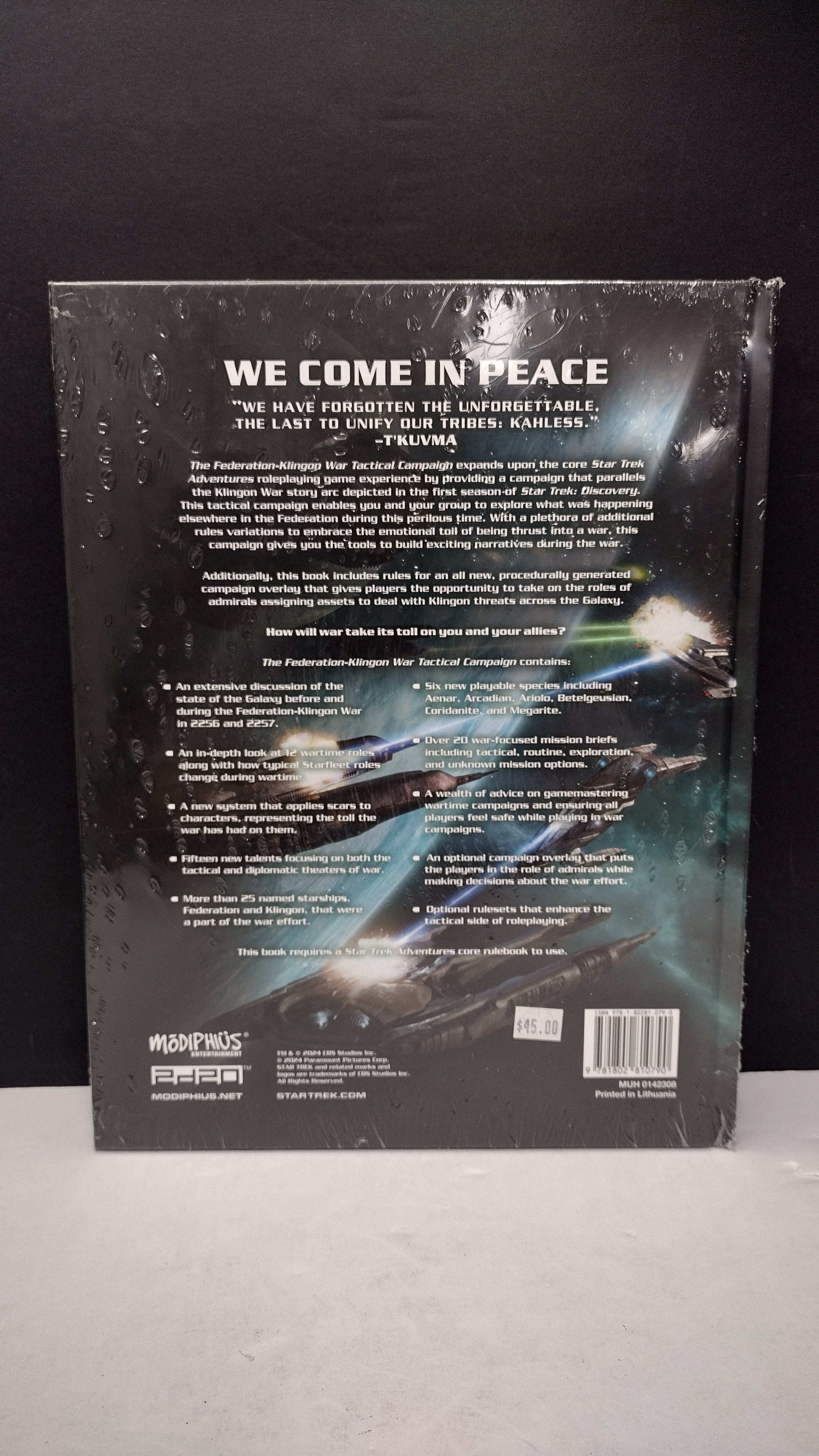 Star Trek Adventures: The Federation-Klingon War Tactical Campaign Hardcover (Modiphius - Brand New & Factory Sealed)