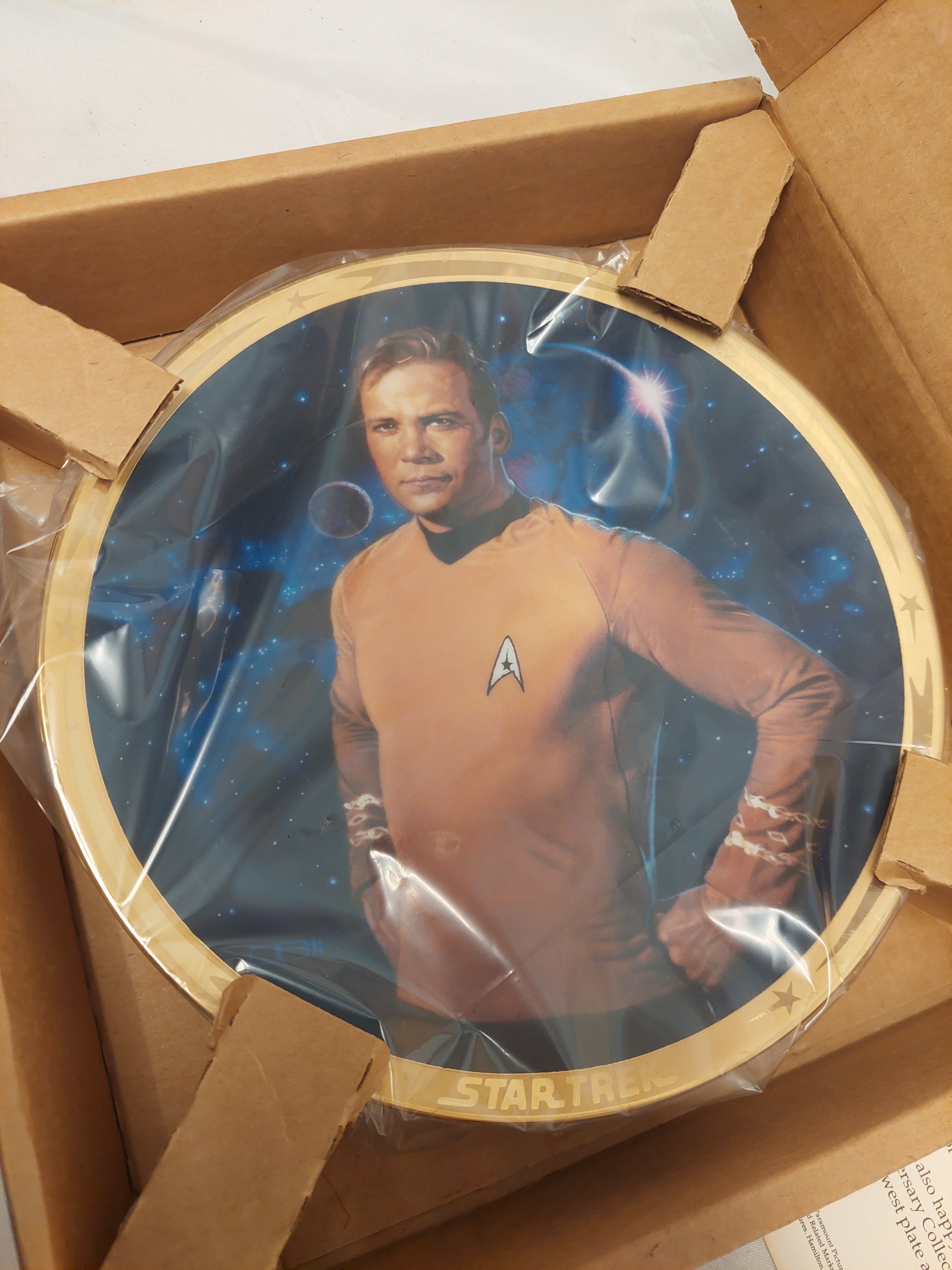 Vintage Hamilton Collection Star Trek Kirk 25th Anniversary Collector Plate with COA