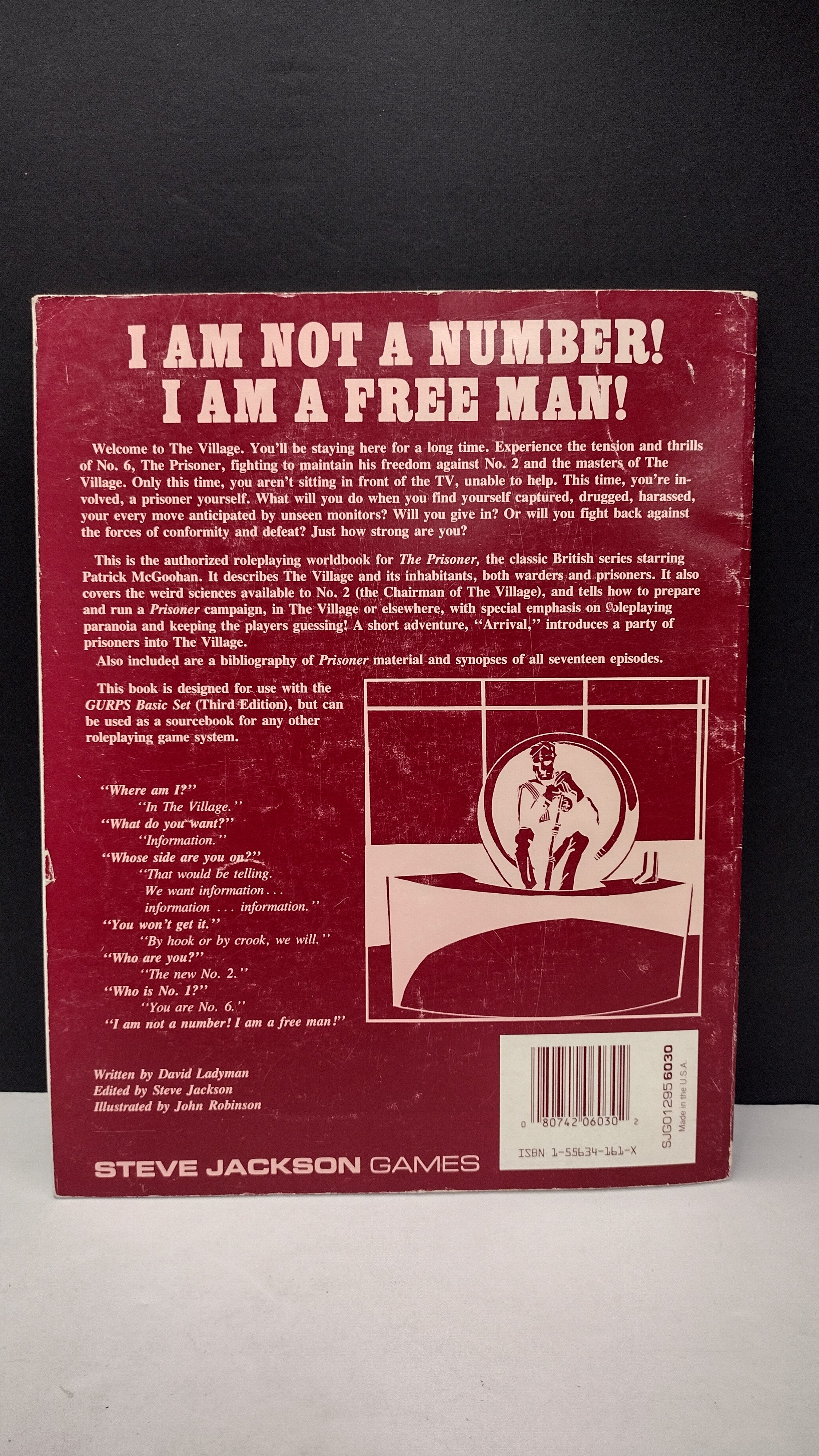 Steve Jackson Games GURPS The Prisoner Sourcebook 1st Edition (Paperback - Used)