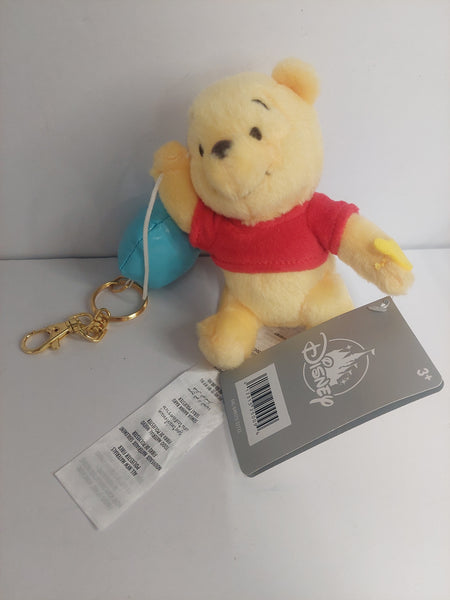 Disney Store Japan Winnie the Pooh with Balloon 5 in. Plush Keychain