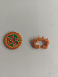 Vintage 1990 TMNT Storage Shell Leonardo Pizza & Spiked Knuckles Accessories